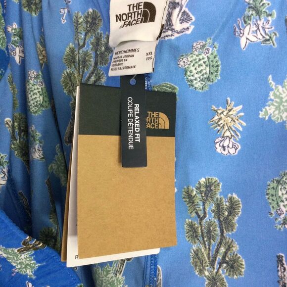 The North Face Mens Belted Cargo Short Stretch Cactus Print Blue Size XXL NWT - Picture 13 of 15